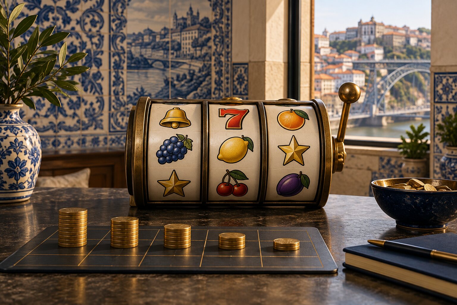 Slot mecânica e grelha de orçamento